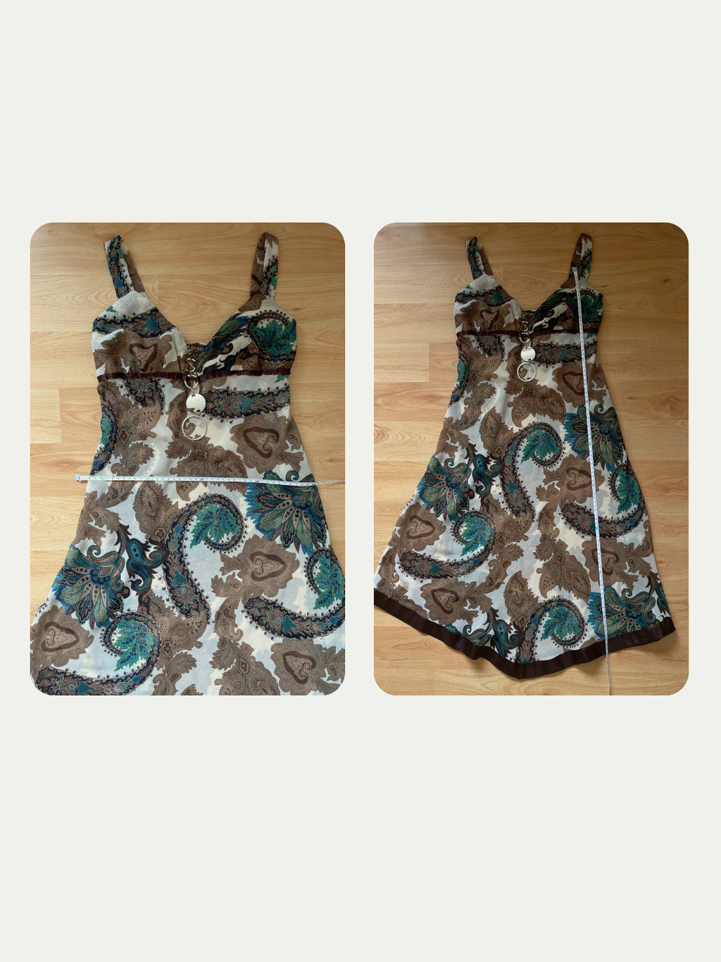 Patterned Dress with Metal Detailing