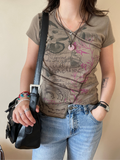 Cache Cache Patterned T Shirt
