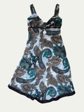 Patterned Dress with Metal Detailing