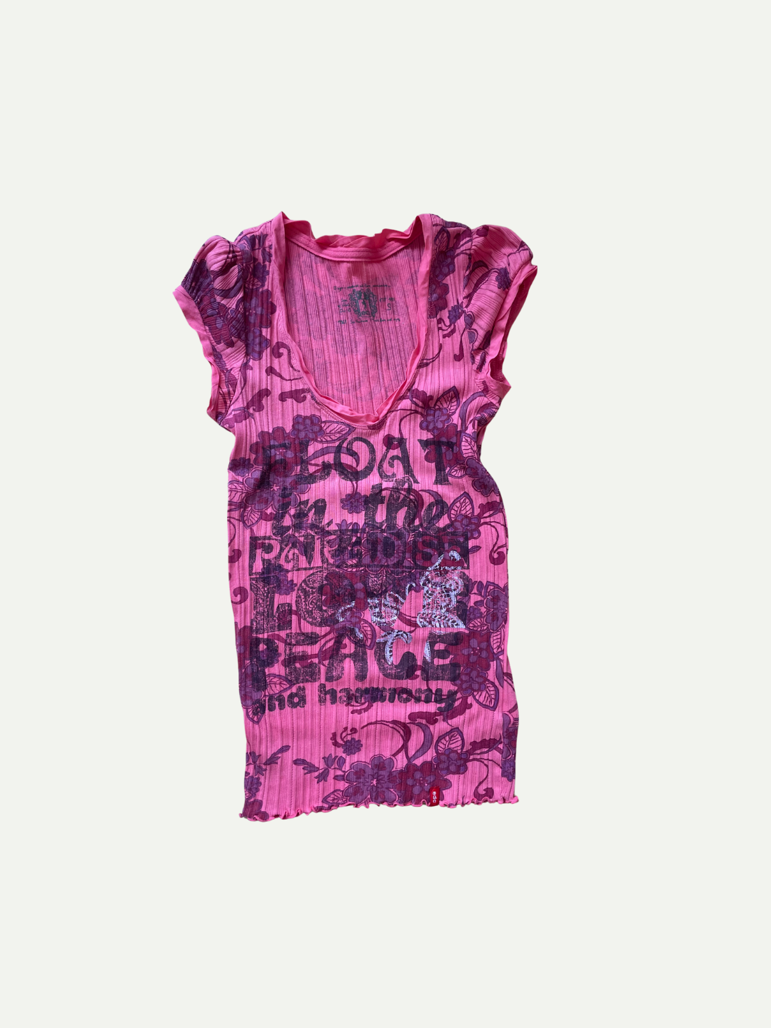 EDC by Espirt Pink Patterend T Shirt